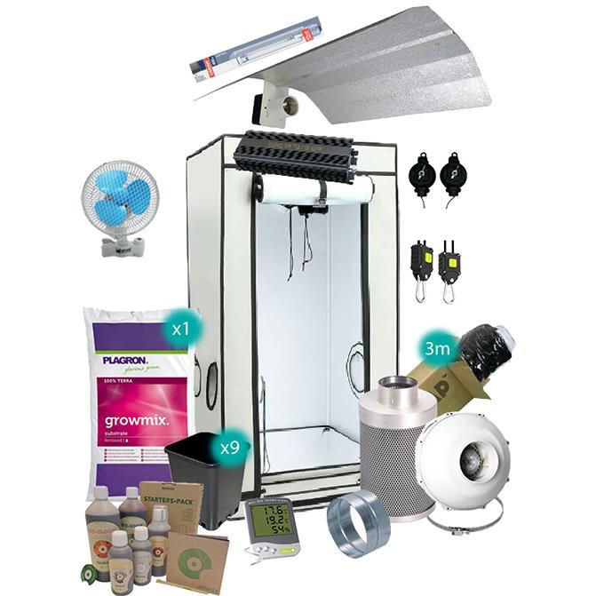 Growbox Komplett-Set Q60 NDL 250Watt - 60 x 60 x 160 cm / 0,36 m2